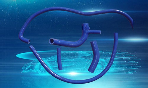 Blue silicone radiator hose - blue,