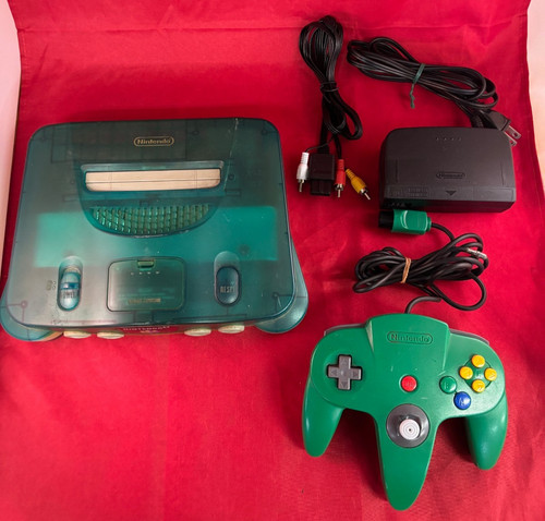 Console nintendo64 clear green - console,