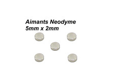 Lot 5 Aimant Neodyme Neodium disque rond puissant super magnet 5mm x 2mm