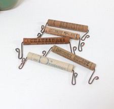 5 Antique Wood & Cardboard Advertising Handles