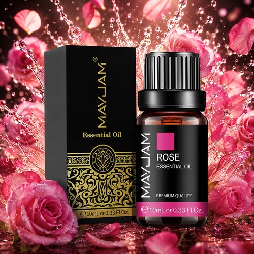 Huile essentielle rose - huile,