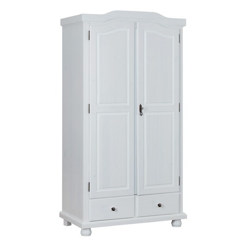 Armoire portes 2 tiroirs - armoire,