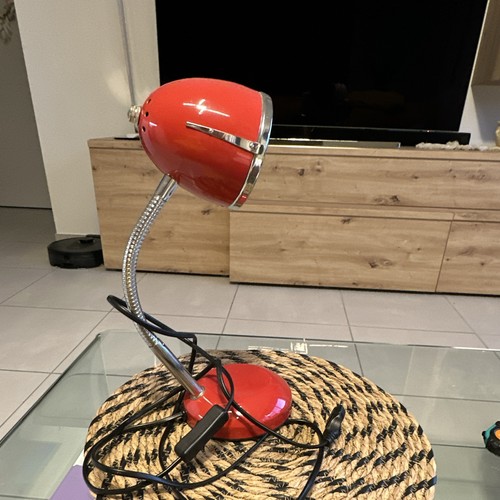 Lampe bureau métal rouge - bureau,