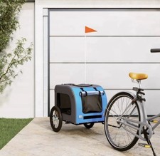 Remorque De Vélo Bleu Gris