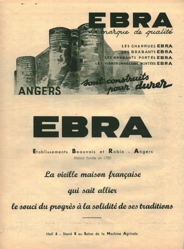 Publicité ancienne ebra - ancienne,