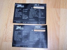 2 etiquettes arriere d origine  JM Lab - jmlab - focal DB 19