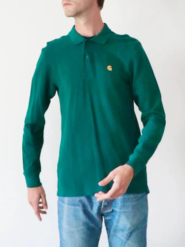 Polo manches longues - , vert
