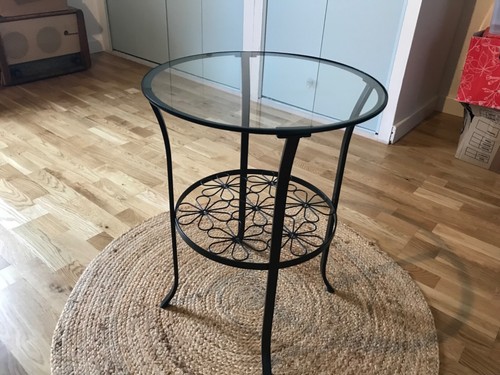 Table basse ronde fer forgé - ,