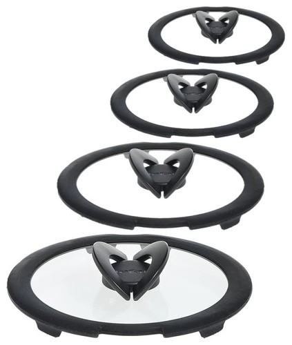 Set couvercles verre - 4, en