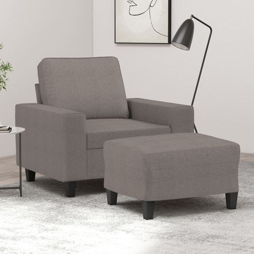 Fauteuil avec repose - -pied, gris