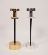 2X Design Vintage Panton Époque Porte-Tealight Ou Bougeoir Métal Or Argent