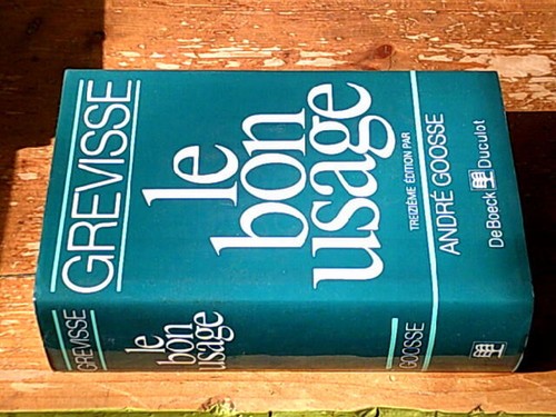 Bon usage grevisse - |, goosse