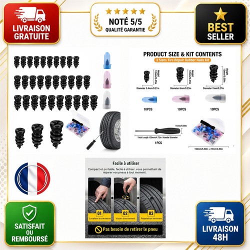 Kit réparation pneu - , 30