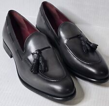 Ambrogio By Mezlan Custom Gray  Hand-Made Leather Loafers, Mens Size 10.5