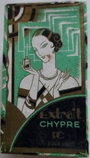 Boîte de parfum en carton vide Extrait Chypre PC Paris Art Nouveau