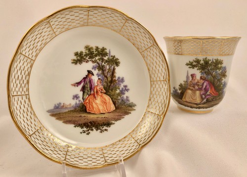Antique meissen watteau coffee - antique,