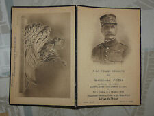 pious image double mortuary Marechal foch cliché melcy