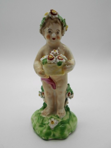 Figurine enfant aux fleurs - fleurs, en