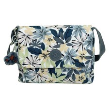 Auth Kipling - White Gray Multi Nylon Shoulder Bag
