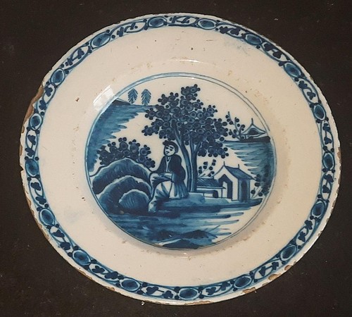 Assiette ancienne delft peinte - ancienne,