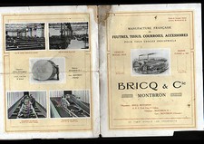 MONTBRON (16) FELT FACTORY FABRICS STRAPS ACCESSORIES "BRICQ & Cie" in 1920