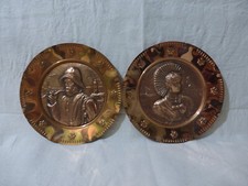 2 plateaux mural en cuivre rouge,matelot, sénécal