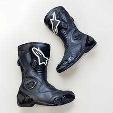 Alpinestars S-MX 5 WP Motorcycle Riding Boots Mens Size US 7.5 Black Waterproof