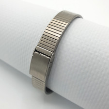 Bracelet Rechange Montre 16mm Stainless Steel Bonde Vintage Inoxydable Neuf