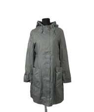 Cop Copine Lagenlock Pocket Rain Coat Square Neck Eyelets Detail Jacket Size 40