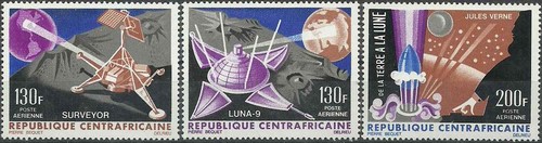 Timbres cosmos centrafrique - cosmos,