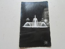 CP CARTE POSTALE VAR TOULON FONTAINE LUMINEUSE de NUIT - NOIR et BLANC - Vierge