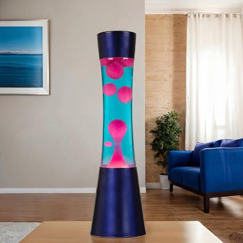 Lampe lave bleue - À, rose