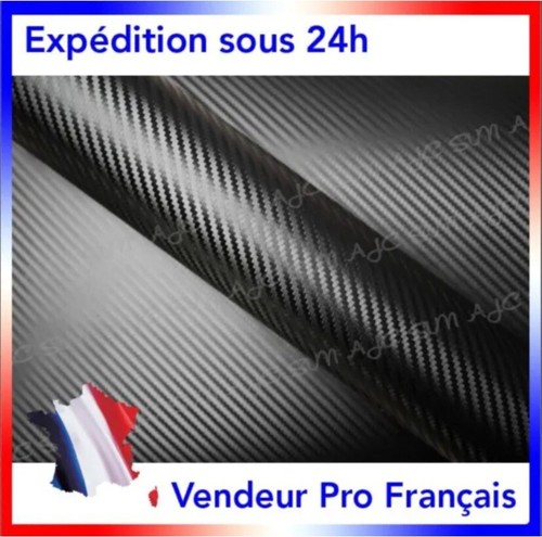 Film vinyle carbone - 3d, noir