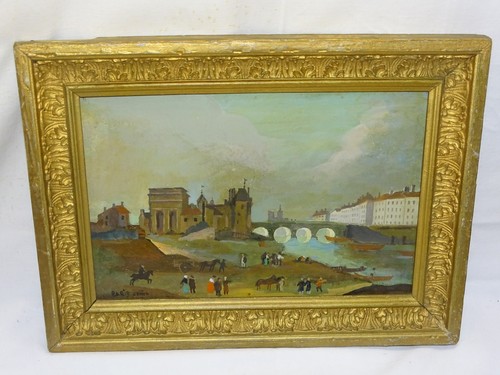 Ancienne huile sur - toile, hst