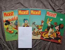 Group of Four Le Journal De Mickey (Disney) Comics Nouvelle Serie 1950's France