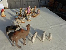 CRECHE TRES ANCIENNE 21 SANTONS CERTAINS A REPEINDRE 1930