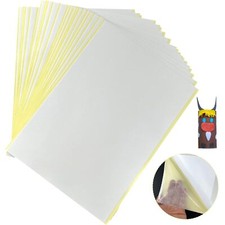 24 Feuilles Ruban Adhésif Double Face Transparent Format A4 avec Insert Jaune...