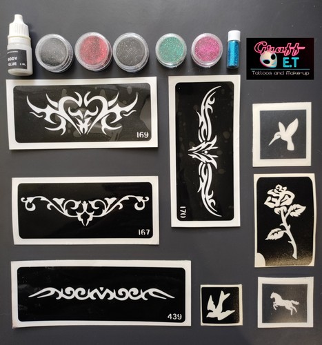 Kit complet pochoirs - pochoirs, tatouages