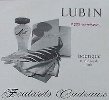 1959 FRENCH AD LUBIN NIGHT LONGCHAMP SHOP SCARF FRENCH AD RARE