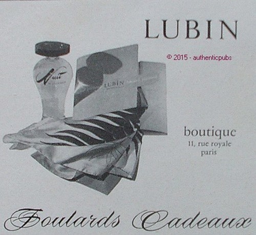Publicite parfum lubin - lubin, nuit