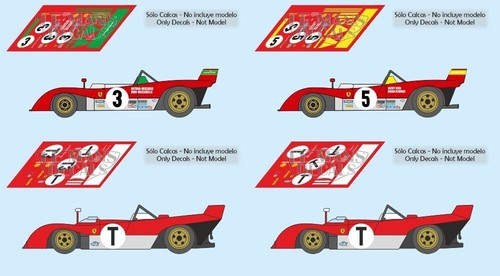 Décal ferrari 312pb targa - décal,