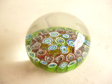 Sulfide Antique Press Paper Millefiori Murano Baccarat Paperweight