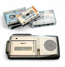 Olympus Pearlcorder J400 – Dictaphone à microcassettes – Bon état – 5 cassettes