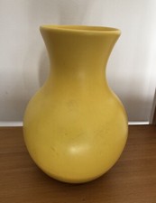 Vintage 60’s Yellow Enamel Ceramic Vase