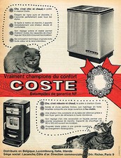 1962 ADVERTISING ADVERTISEMENT 035 COSTE the Cat's Charcoal Stove