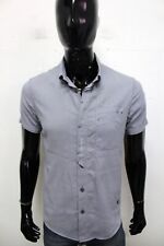 G-Star Men's Shirt Size M Cotton Blue Shirt Shirt Man Logo Short Sleeve