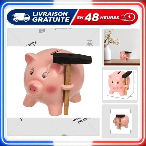 Tirelire cochon céramique - tirelire, en