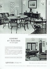 Advertising 0821 1958 Levitan Furniture Decoration English Style Regenc