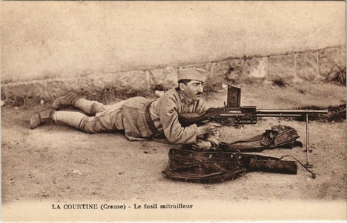 Cpa courtine fusil - cpa,