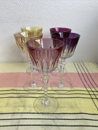 Anciens verre pied - pied, cristal